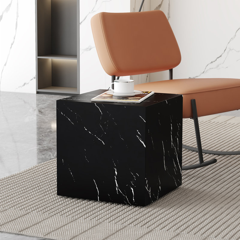 Table basse Kylier, Noir, H 15,75 po x l 15,75 po x P 15,75 po, Black