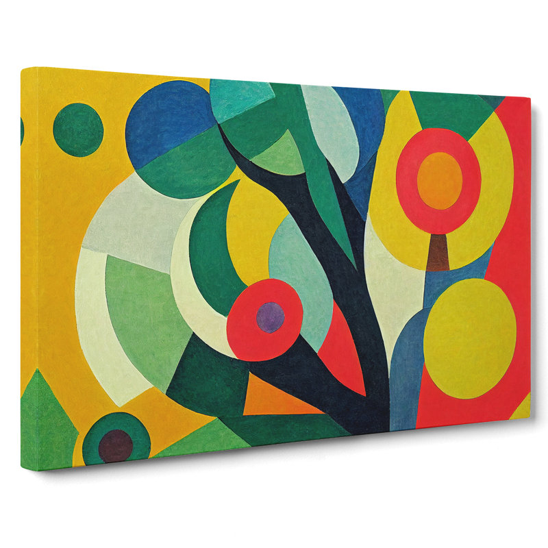 XXX-H1022-WF-7094X Powerful Abstract Flowers - Wrapped Canvas Print, 35cm H x 50cm W x 3cm D
