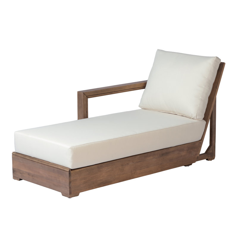 Chaise longue d'extérieur en bois d'acacia Donnie