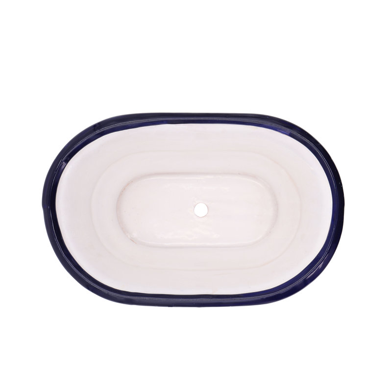 Pot à fleurs en céramique Talavera, H 9 po x l 16 po x P 10,5 po