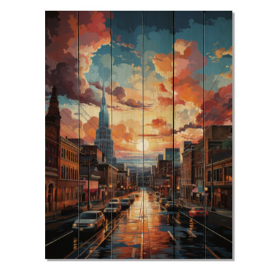 City Nashville Popart I sur bois