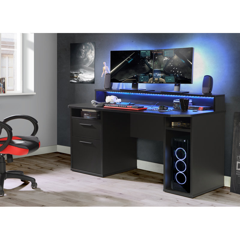 Bottorff Computer Desk, Matte Black