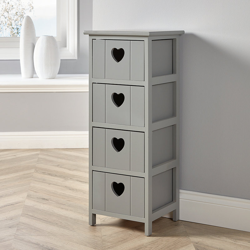 Castillo Fully Assembled 4 Drawer Chest, Grey