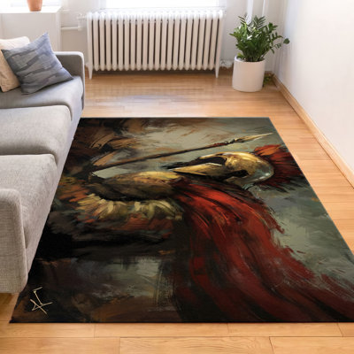 Soft Non-Woven Printed Rug Featuring Intricate Geometric Design Ideal for Enhancing the Aesthetic of Any Indoor Living Space