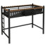 Lit mezzanine simple noir TG, tablettes de rangement et peu d'espace pour les petits dortoirs-1001828776