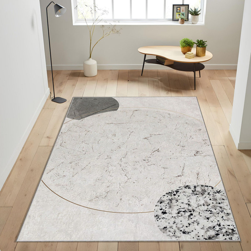 Luxurious Woven Carpet, 100% Polyester, 70.9 x 110.2 Inches | 740 g/m², Non-Slip Felt Dot Underside, 0.2 Inch Pile Height | Machine Washable, Easy Care, Perfect for Living Room & Bedroom Décor