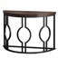 Console demi-lune avec base géométrique