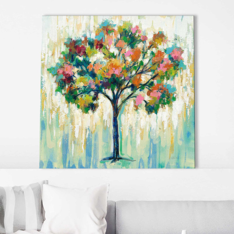 «Blooming Tree (Square)» par Silvia Vassileva, reproduction, Toile tendue, H 36 po x l 36 po x P 1,5 po