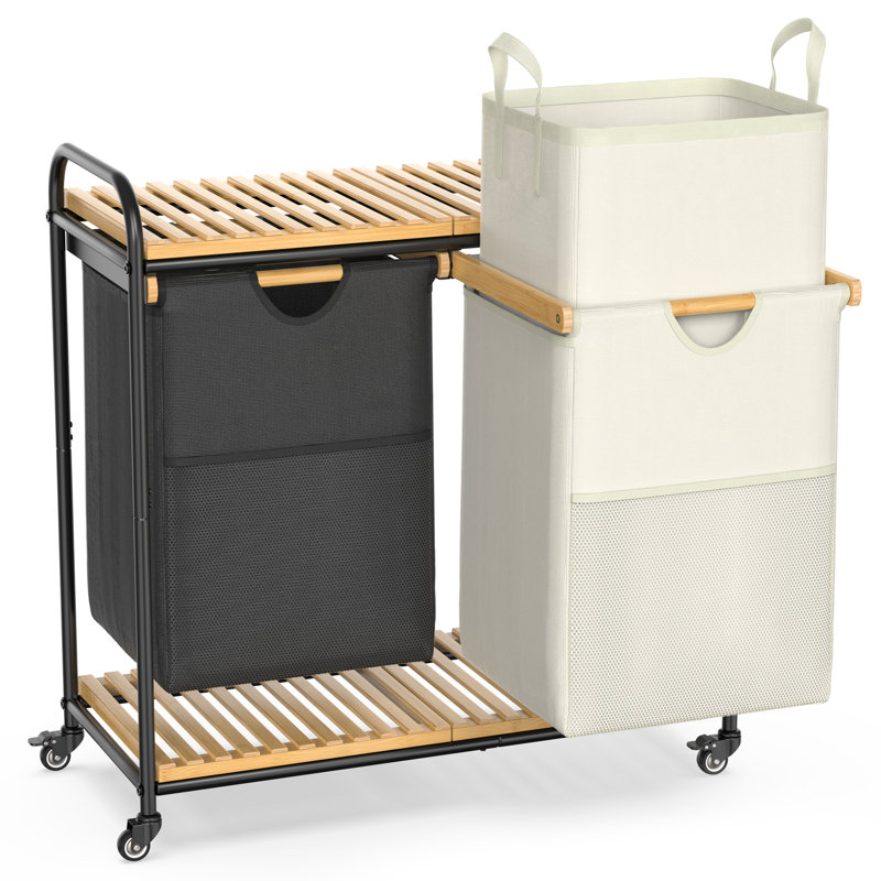 Fabric and Bamboo Laundry Sorter