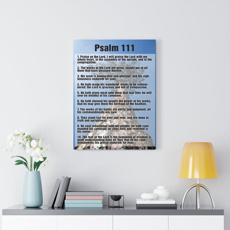His Goodness Endures Forever Psalm 111 - Wrapped Canvas Print, 61cm H x 46cm W