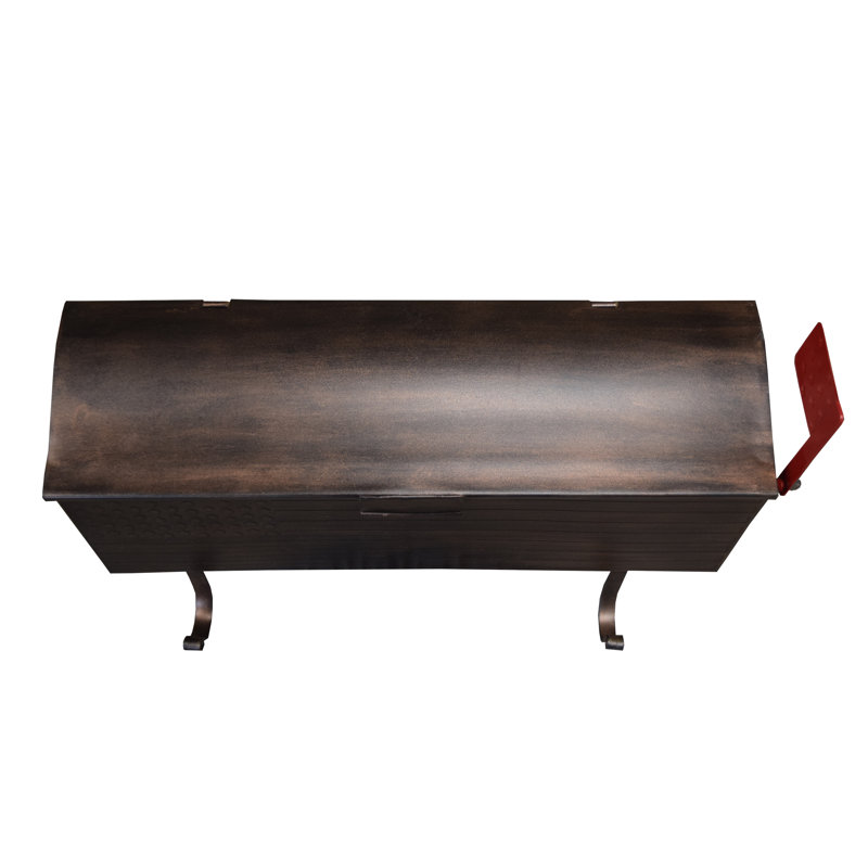 Copper Steel Wall Mounted Mailbox with Newspaper Hangers