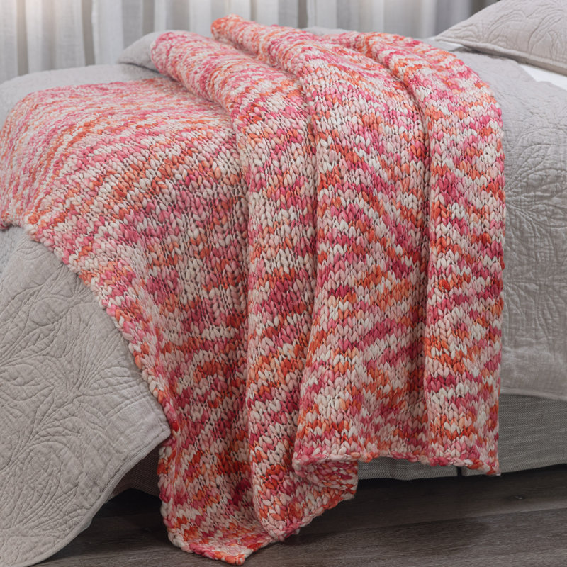 Madissonm Hand Woven Throw Blanket, Sunset