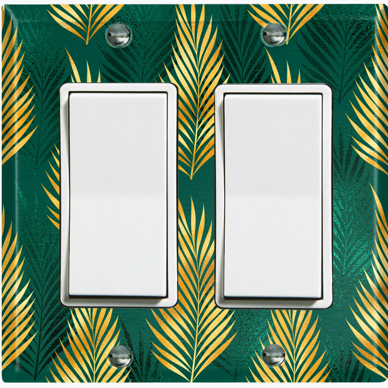 Patterned 2 - Gang Toggle Light Switch Standard Wall Plate