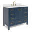 Cambridge X P 22 po P 36 po Coiffeuse en H avec comptoir en quartz blanc avec lavabo-970286456-1037056054