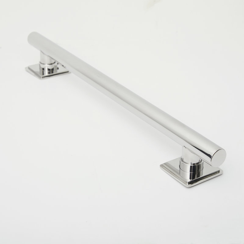 Coronado Modern Grab Bar with Square Flanges, 12" W, Satin
