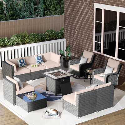 8 - Person Patio Conversation Set with Cushions