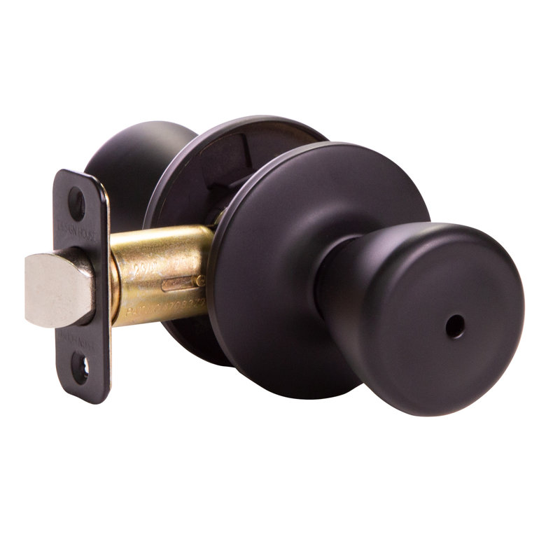 Bouton de porte de lit / bain Tulip, Nickel satiné, Universel / réversible