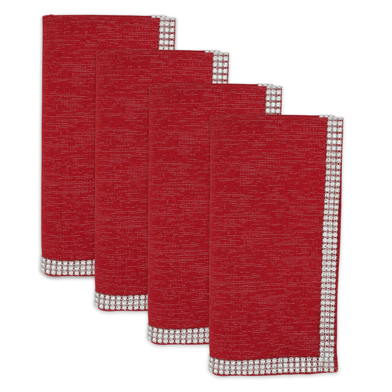 Serviette 20 po Lily, Rouge