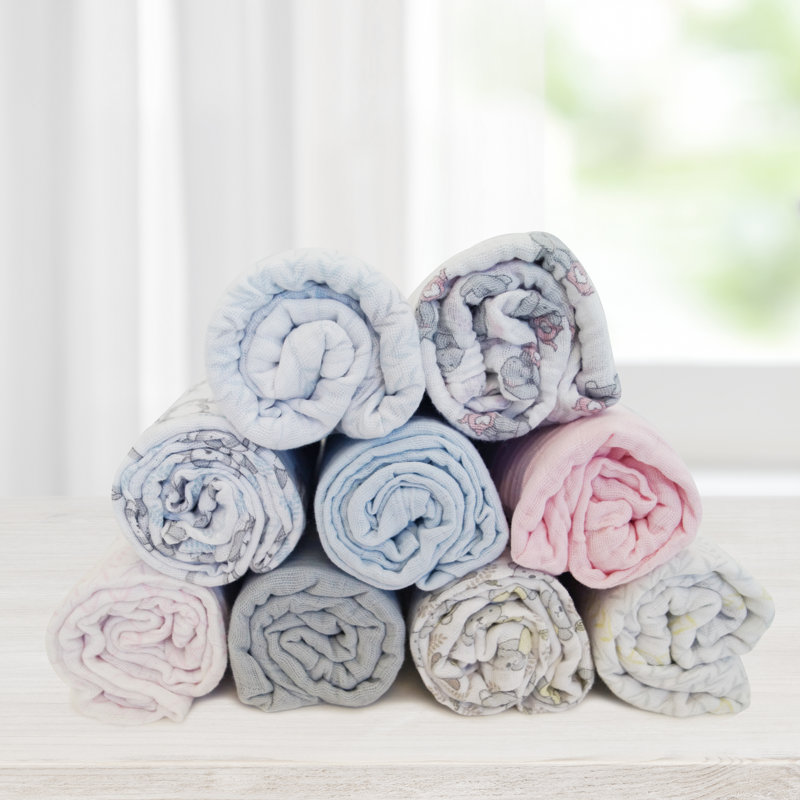 Couverture pour bébé 100 % coton Diller, Gris