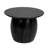 Asher Modern Mango Wood Round Side Table, Black-924235339