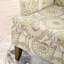 Caractéristique de l'article de confort confortable - chaises d'appoint élégantes, douces et délicates, style chaise en tissu beige et jaune, mousse de rembourrage en éponge haute densité, configuration de câblage, pied de bouleau