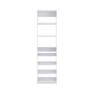 Half Slanted Shoe Shelf Tower Unit in White