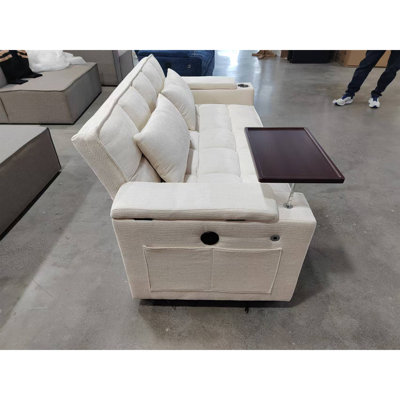 68.5'' Folding Convertible Sofa Bed,Small Pull Out Sofa with 90° Swivel Side Table &  Side USB Port