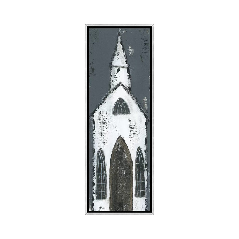 Grande chapelle blanche par Ashley Bradley-reproduction d’art sur toile, H 60 po x l 20 po x P 1,5 po