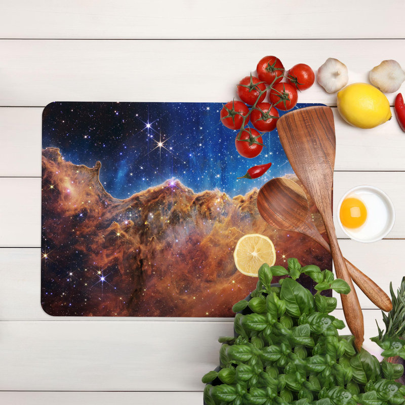 Superbe planche à découper en verre nébuleuse Carina de la NASA, parfaite pour les passionnés de l'espace et les amateurs d'astronomie à la recherche d'un décor unique