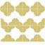 Coins quadrilobe Dritz Home, petit, paquet de 3, laiton