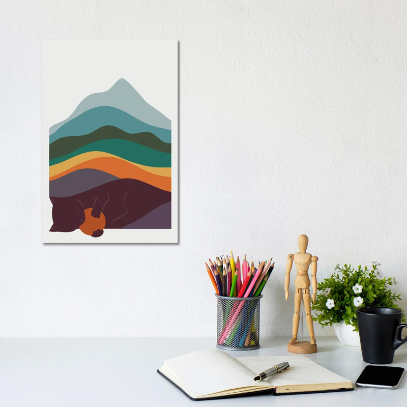 Cat Landscape VIII by Lim Heng Swee - Wrapped Canvas Print, 20.32 cm H x 30.48 cm W