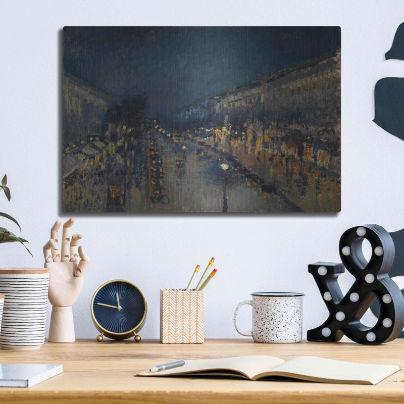 "Boulevard Montmartre la nuit, 1897" par MASTERS, H 12 po x l 16 po