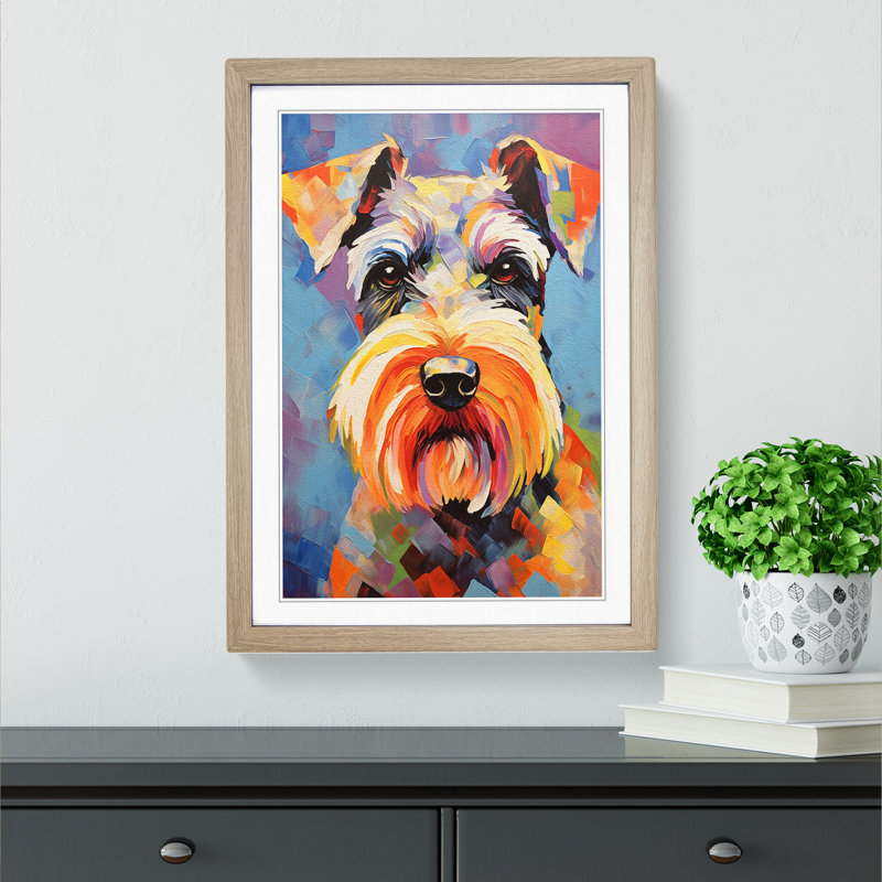 Schnauzer Abstract - Framed Print