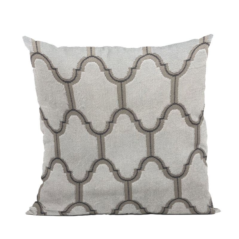Coussin Royal Arches, H 22 po x l 22 po, Ivoire ivoire, Carré