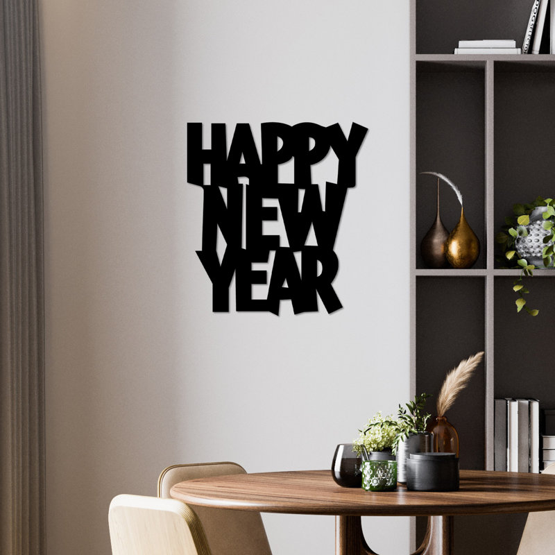 Stylish Decorative Metal Wall Accessory, Black, 12.2 x 13.0 inches | 100% Metal Construction, Thickness: 0.06 inches | Perfect for Modern Home Decor, Durable and Eye-Catching Design for Any Room