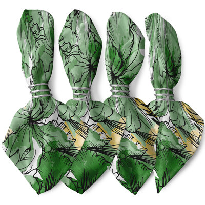 Cheisea Polyester Floral Square Napkin