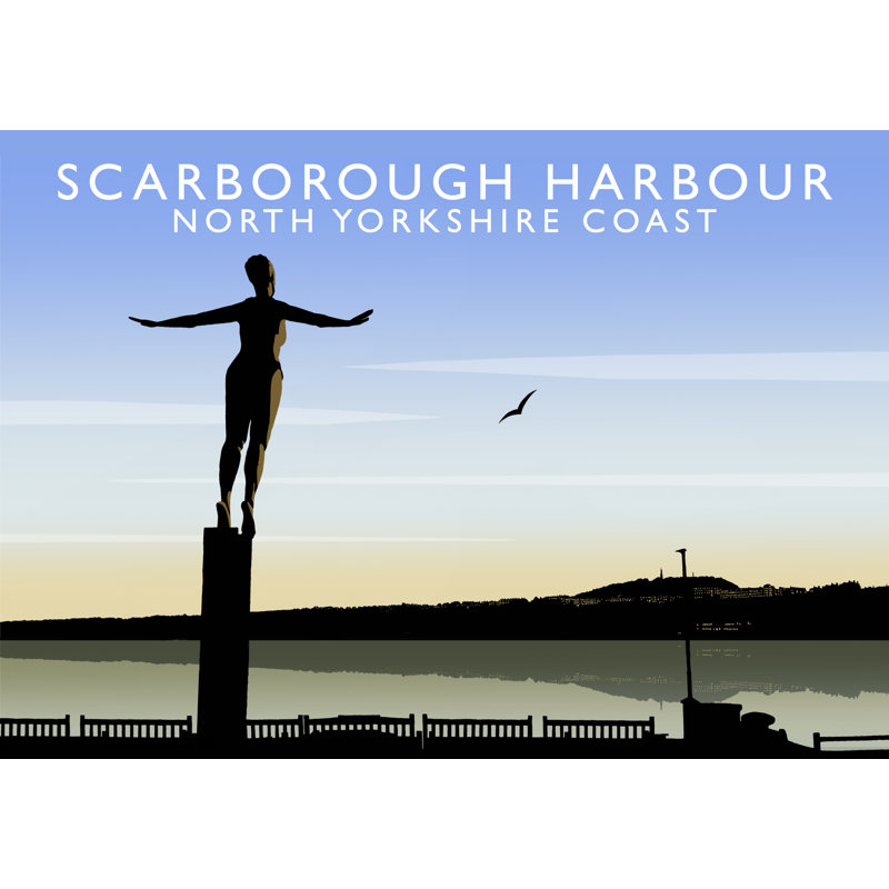 Scarborough Harbour 1 Piece Wall Art, 30 cm H x 40 cm W x 1 cm D, No Frame