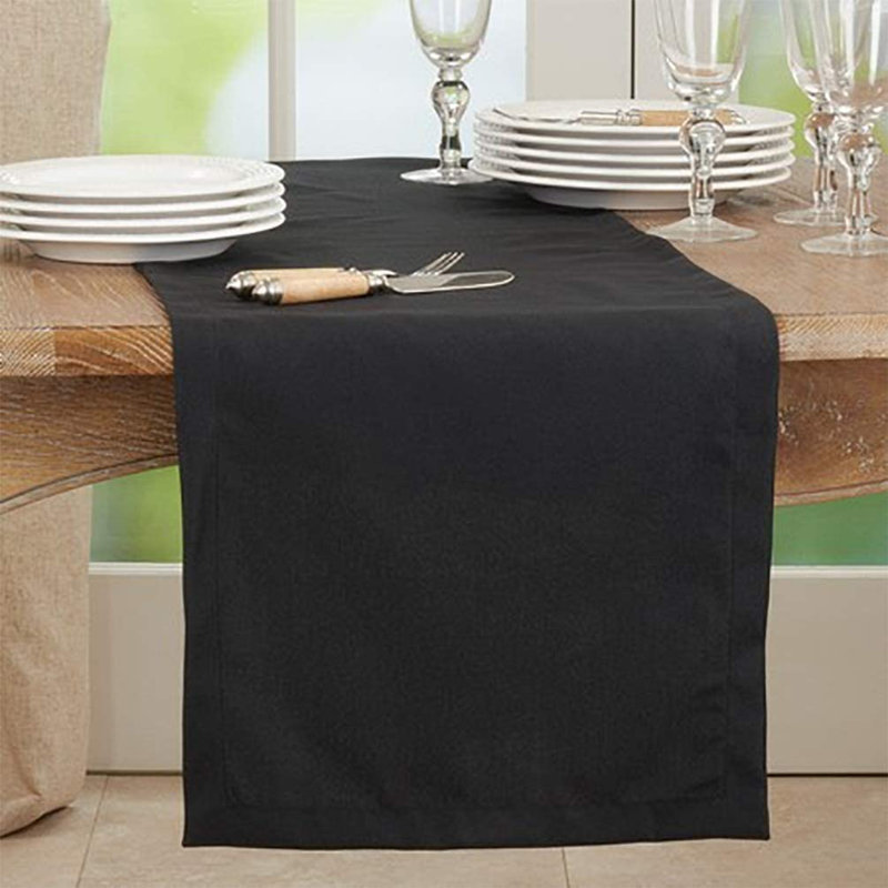 Chemin de table Parsonsfield , 72 po x 16 po, Noir