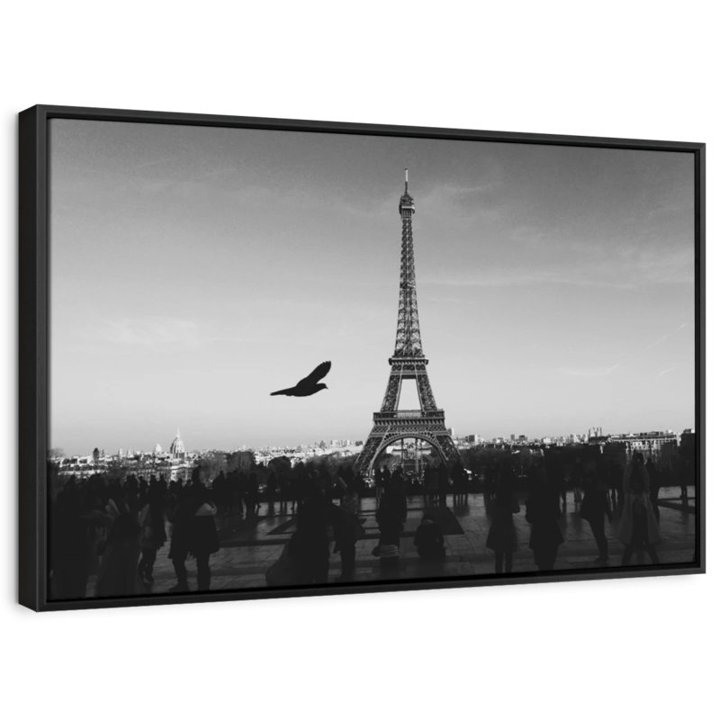 " Overcast Eiffel Tower Wall Art Wall Art ", 29" H x 43" W
