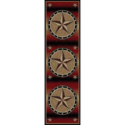 Tapis rouge / beige de style Sud-Ouest Seagle