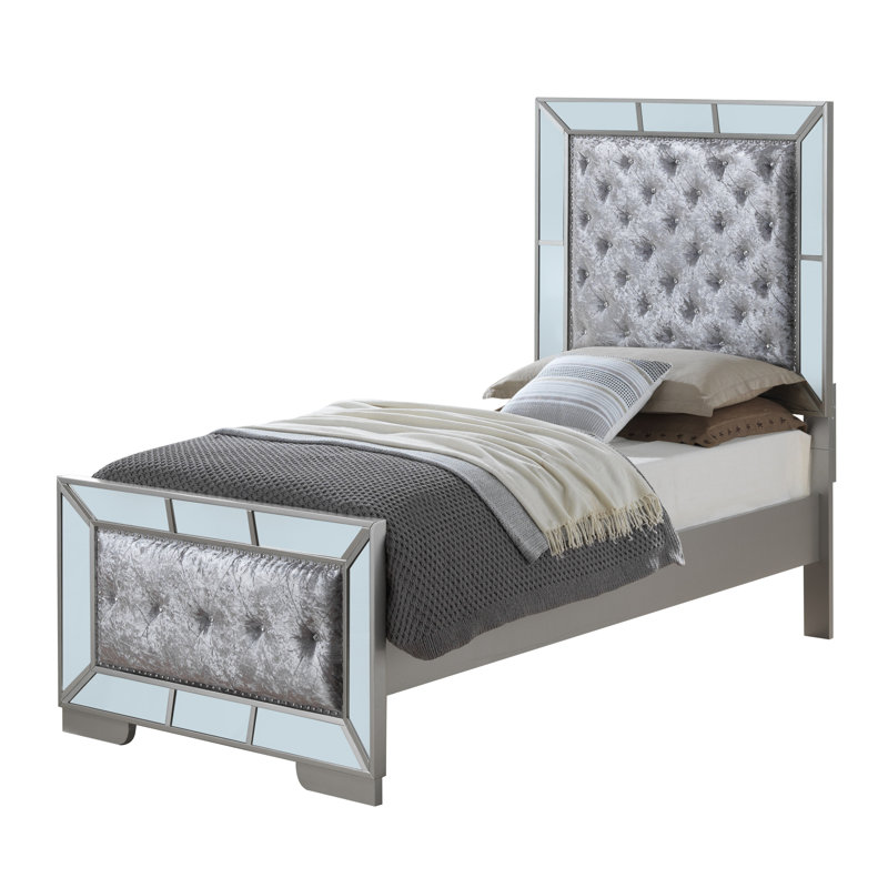 Philip Standard Bed, Silver/Champagne, King