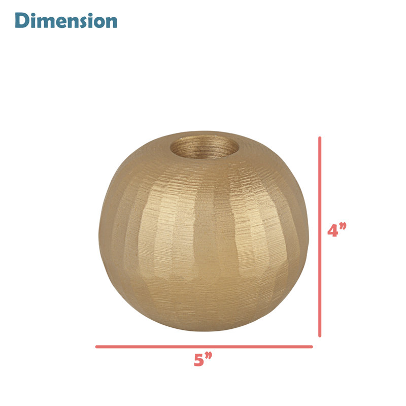 Brass Plated Round Tabletop Votive Candle Holder