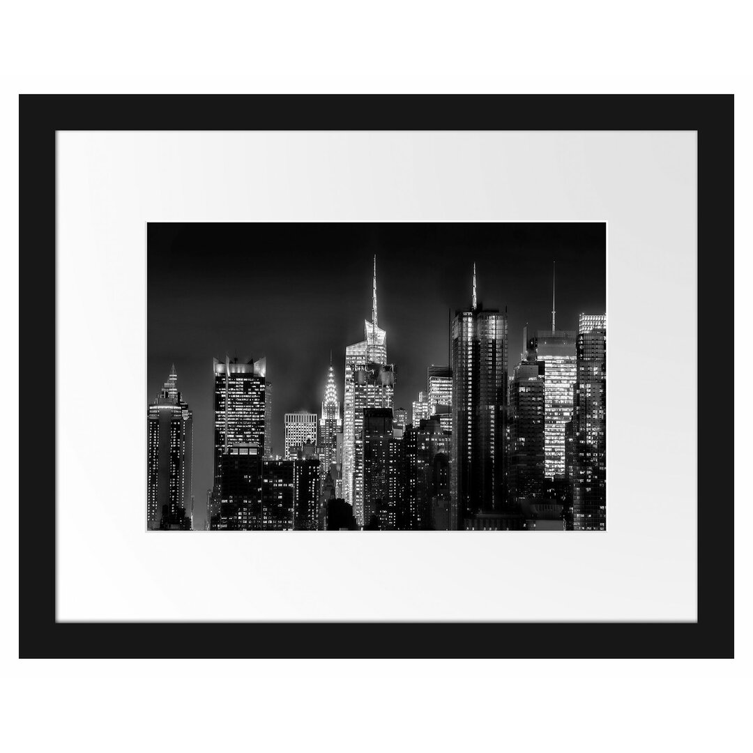 Gerahmtes Poster New York von Oben