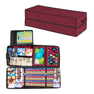 Organisateur de rangement pour papier-cadeau Elf Stor, rouge