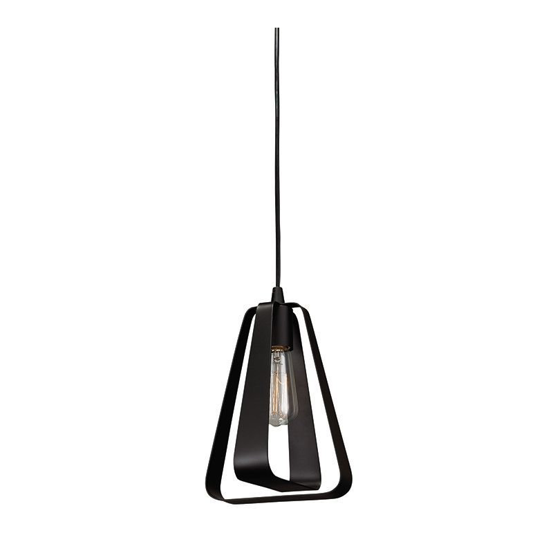 Luminaire suspendu géométrique 1 lumière Wesla, Noir