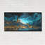 Art mural en métal luxueux «Waves Of Light Over Stockholm» par Ann Klee, 48 po x 24 po-1782778711