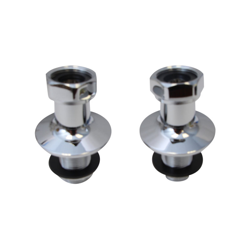 Coupleurs de robinet de baignoire angulaires (paire), Chrome poli