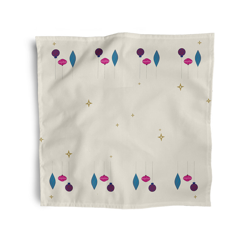 Mermec Polyester No Pattern Square Napkin