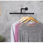 Clarkston 19.9'' Metal Industrial Pipe Clothing Rack