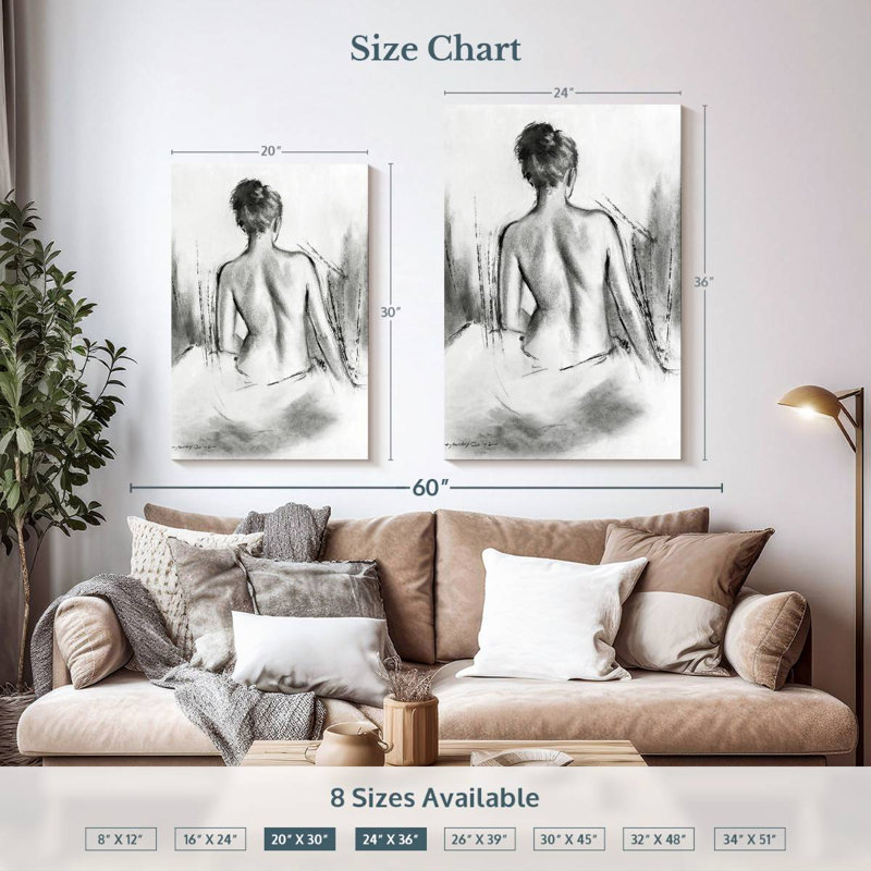 Leisha Soft Silhouette VI, 36" H x 24" W